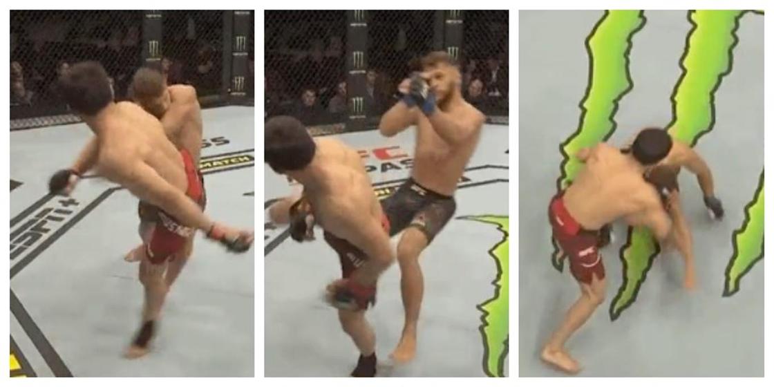 Продержался 85 секунд: уроженца Казахстана нокаутировали в дебютном бою в UFC (видео)