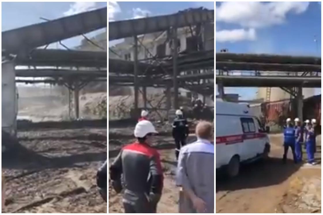 Цементный завод рухнул под Петербургом. Под завалами люди (видео)