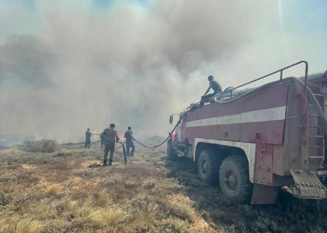 Пожар в Карагандинской области