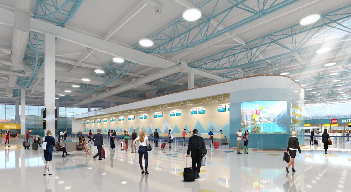 Эскиз нового терминала аэропорта Алматы