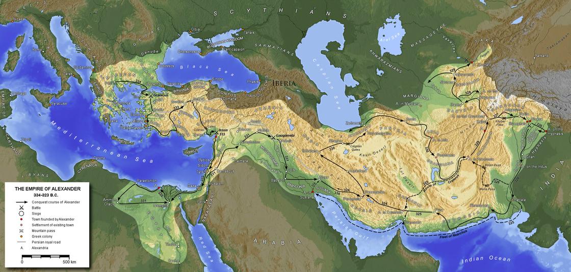 Карта Малой и Центральной Азии