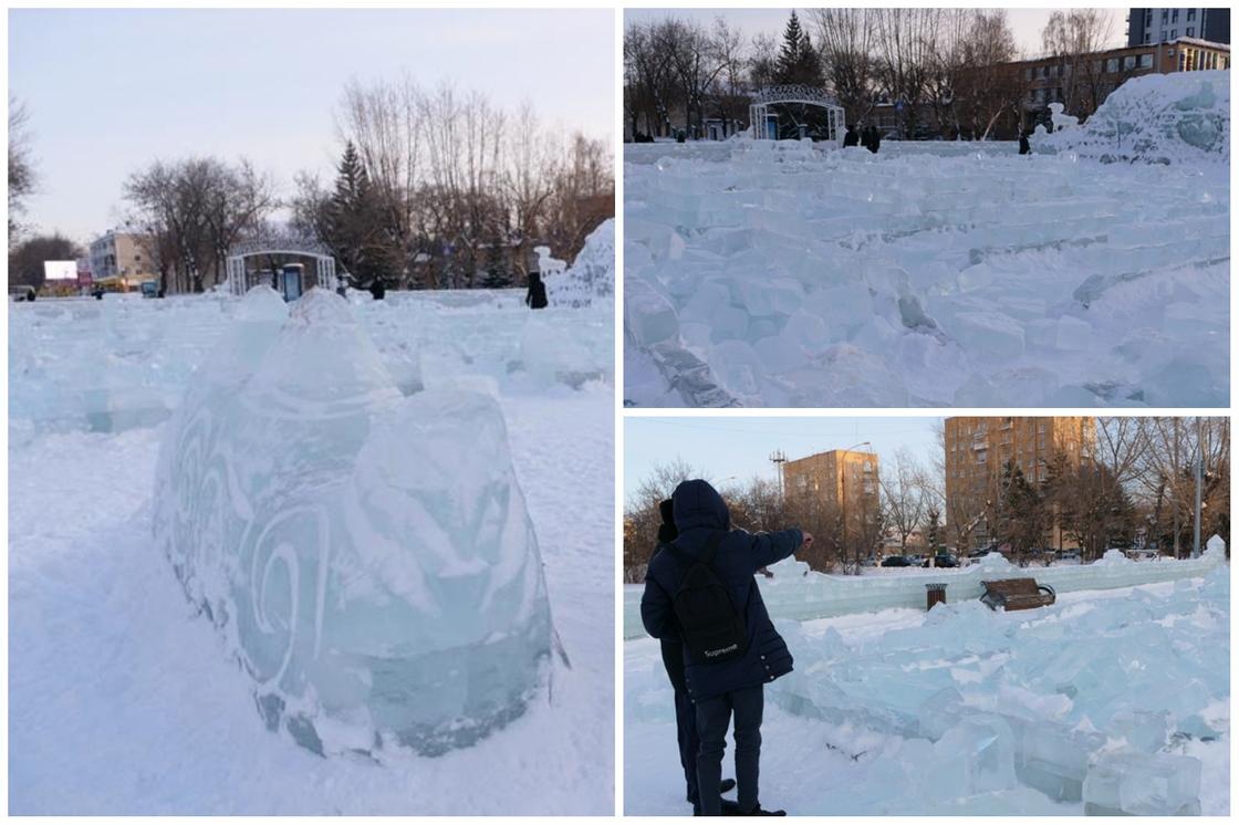 Трое подростков-вандалов уничтожили ледовый город в Петропавловске