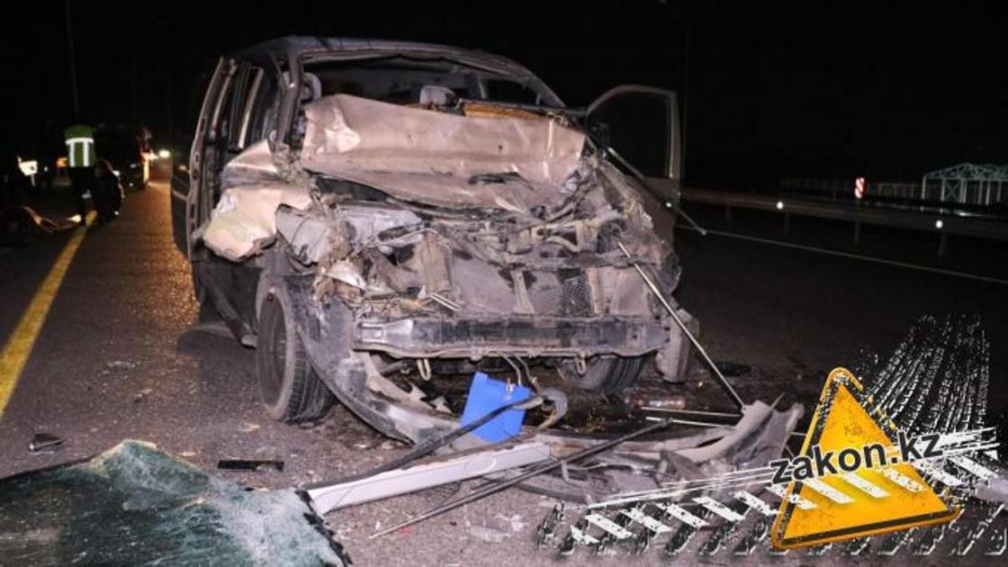 Водитель минивэна погиб в ДТП с фурой в Алматинской области (фото)