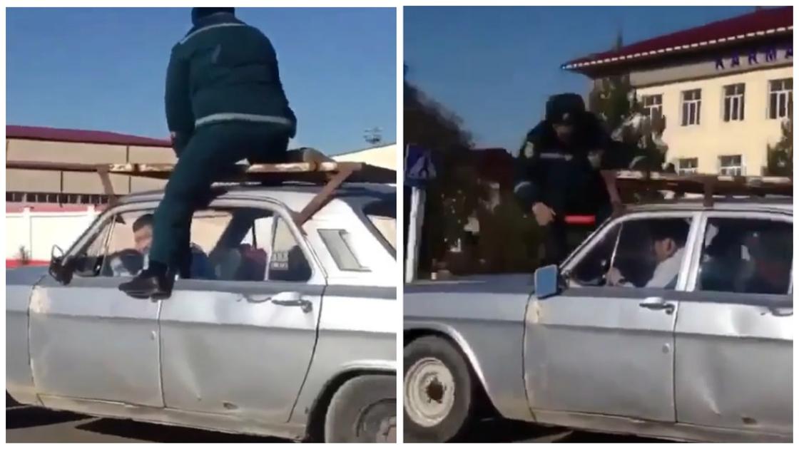 Останавливая нарушителя, полицейский залез на капот авто (видео) Останавливая нарушителя, полицейский залез на капот авто (видео)