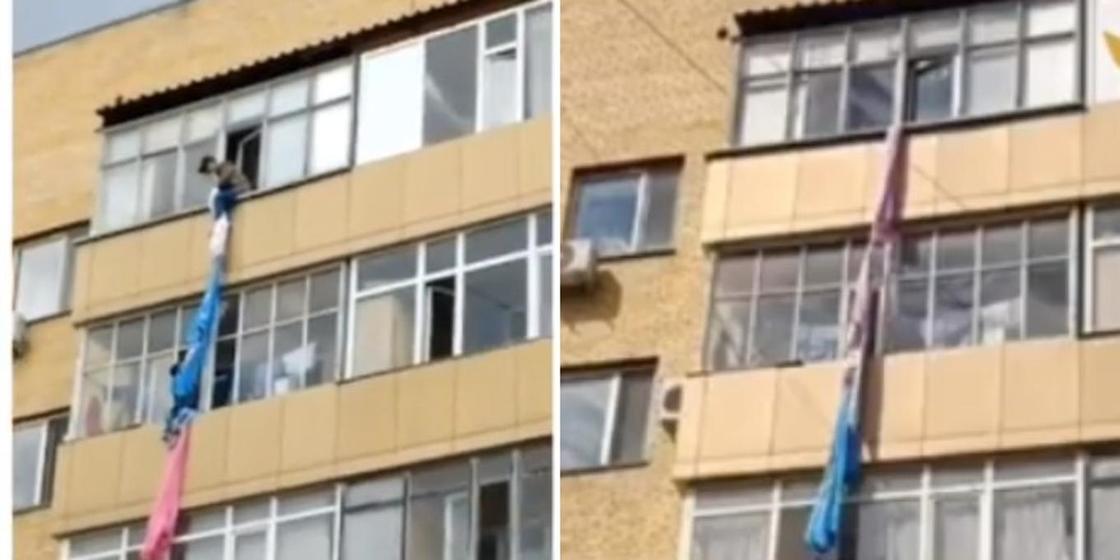 Нұр-Сұлтандай құрбысының үйіне балкон арқылы кірген қыз бала жаға ұстатты (видео)
