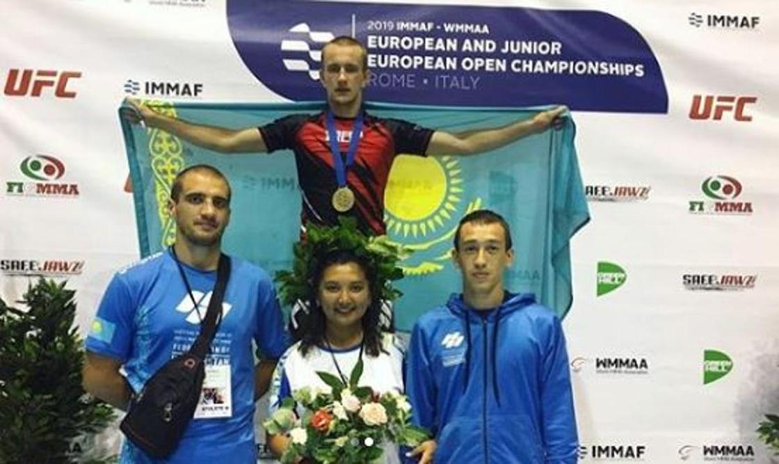 Казахстанец завоевал золото на чемпионате Европы по смешанным единоборствам (видео)