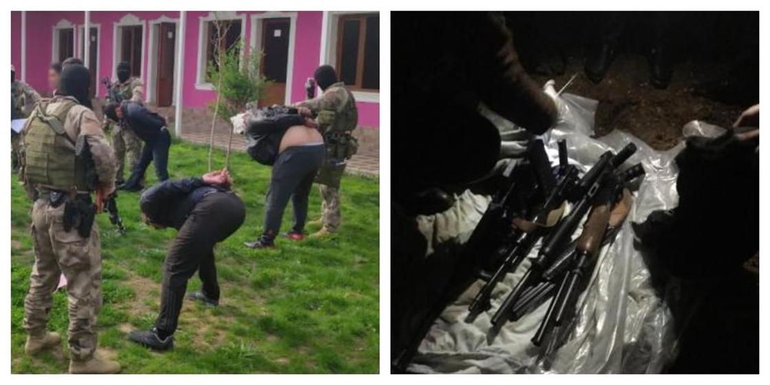 Спецоперация в Шымкенте: задержаны 6 членов ОПГ, изъят арсенал оружия (фото)