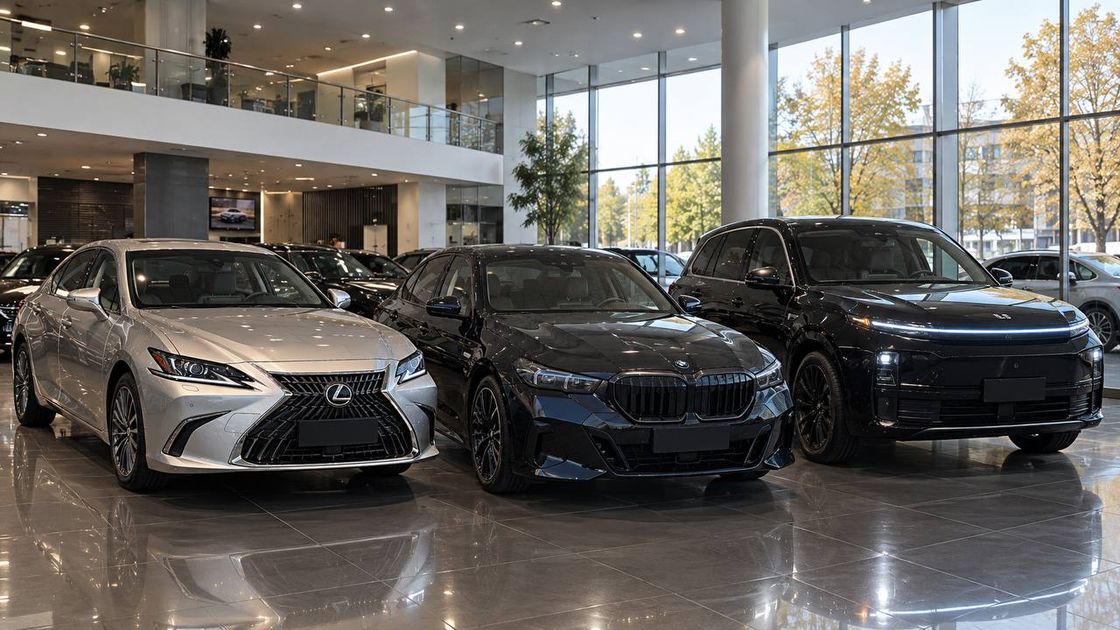 Автомобили Lexus ES 250, BMW 530 и Li L7 Pro