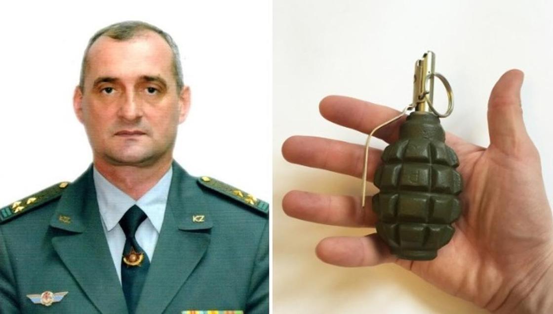 Полковник спас солдата от разрыва осколочной гранаты в Алматы