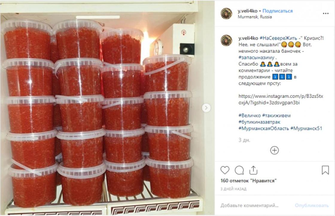 Российская чиновница опубликовала в Сети фото холодильника, забитого красной икрой