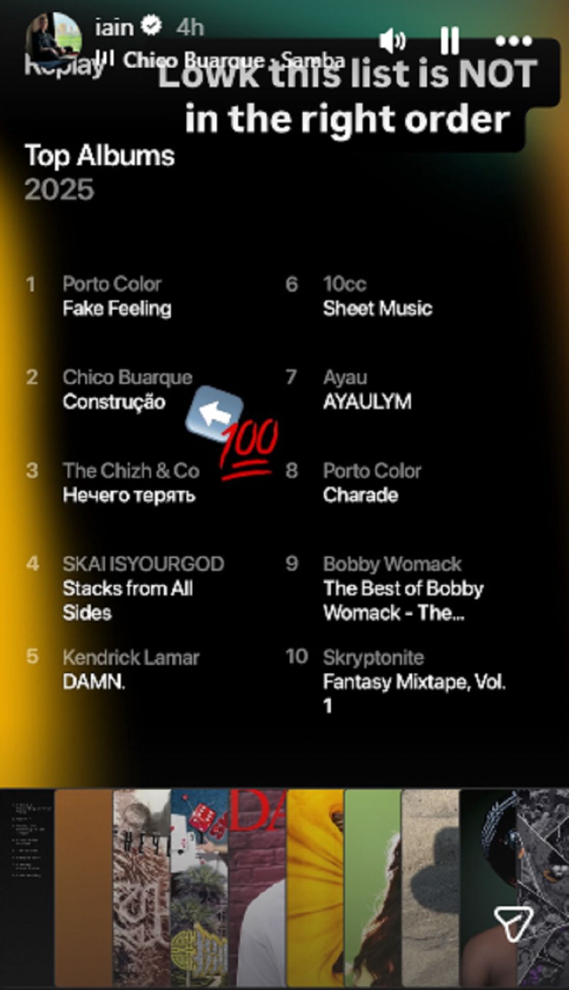 Музыкальные итоги года Иэна Армитиджа