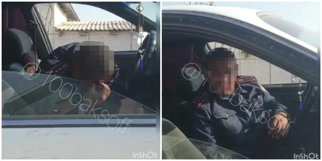 Странное поведение полицейского прокомментировали в ДП Туркестанской области Странное поведение полицейского прокомментировали в ДП Туркестанской области