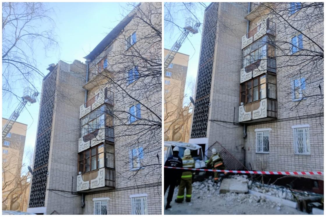 Балкон рухнул в Кокшетау