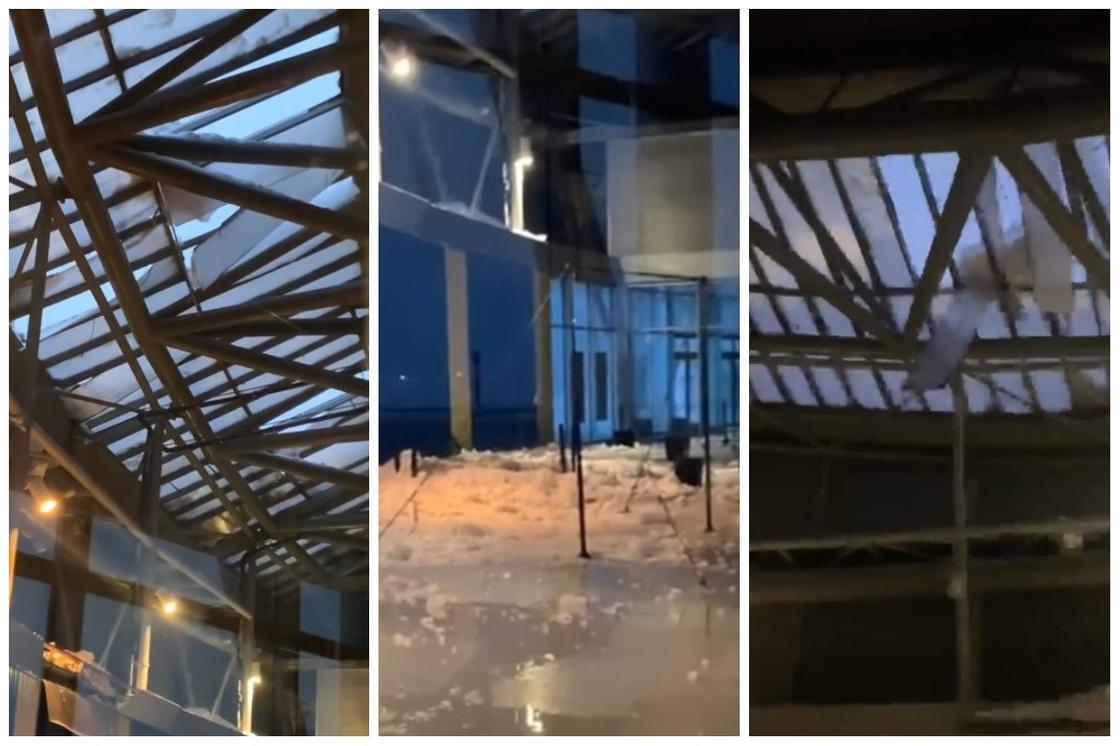 Крыша "Астана Арена" обрушилась в Нур-Султане (видео)
