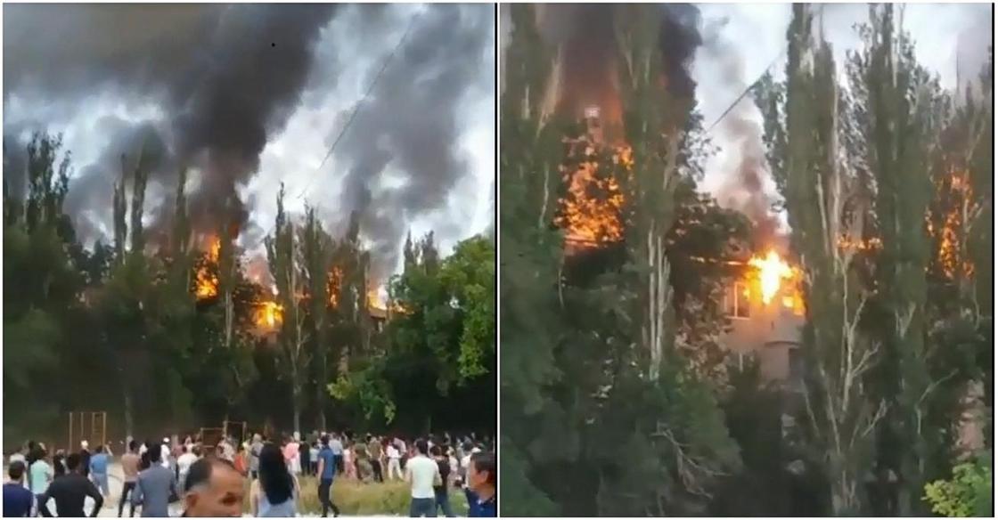 «Весь город в дыму»: пугающее видео пожара в Таразе появилось в сети
