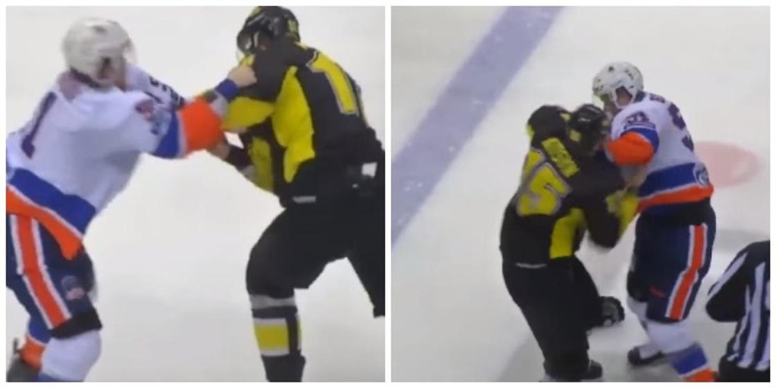 Видео мощной драки хоккеистов «Сарыарки»и СКА опубликовали в Сети