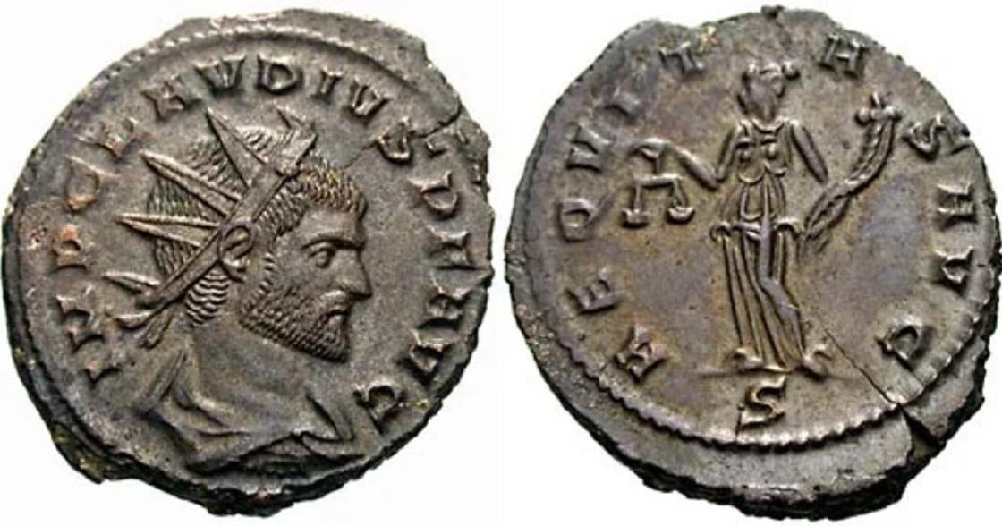ІІ Клавдий императоры бейнеленген тиын