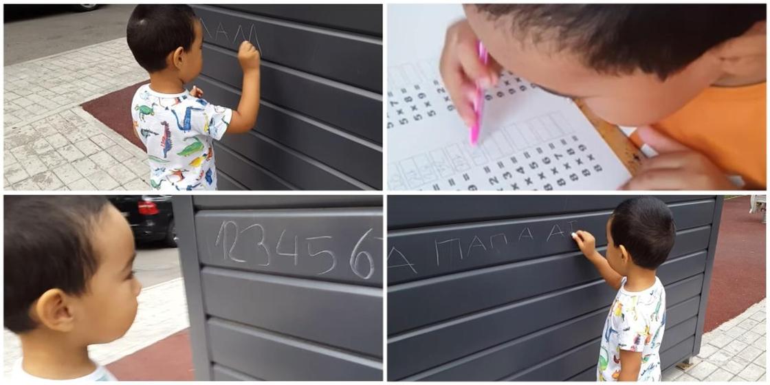 Супер-Малыш: 2-летний казахстанец знает таблицу умножения, 3 алфавита и умеет писать (видео)