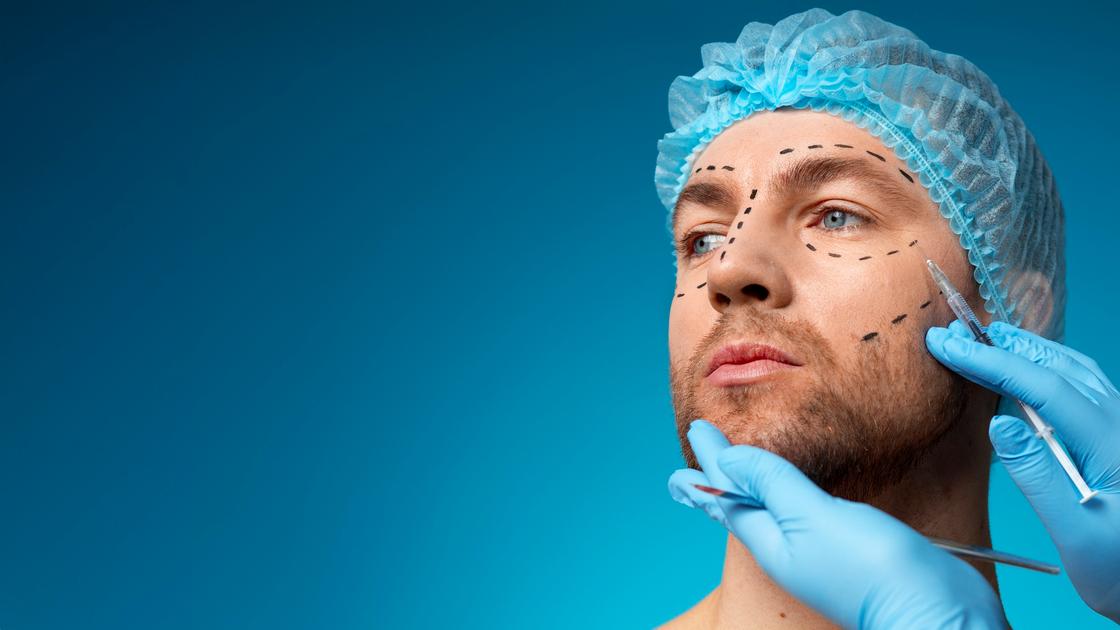 Клиент перед инъекцией косметических препаратов в лицо