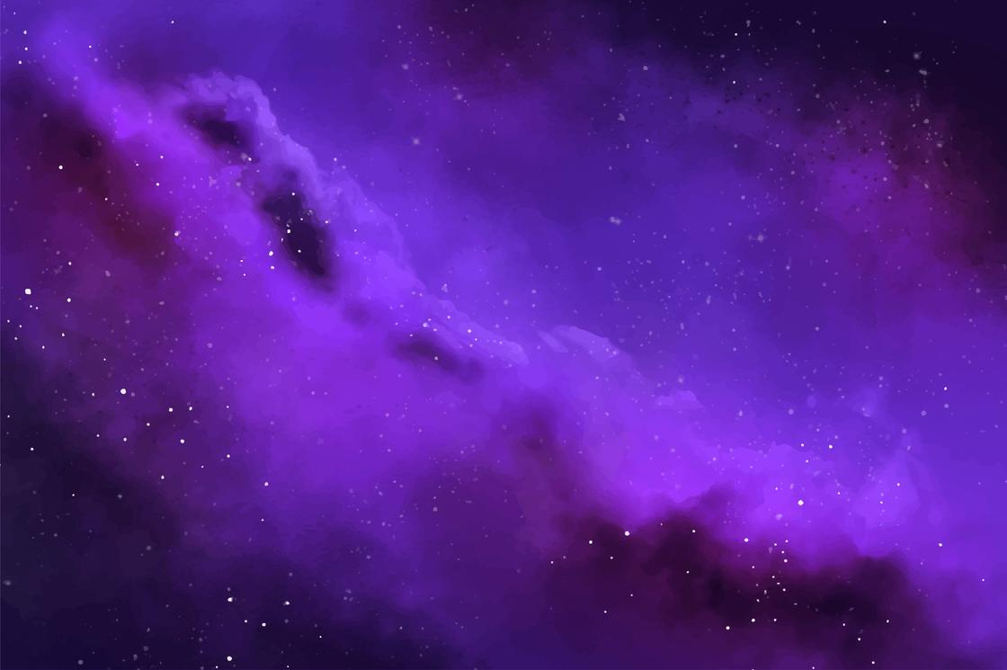 Звезное небо в фиолетовых тонах