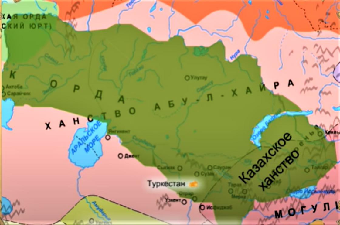 Карта Казахского ханства