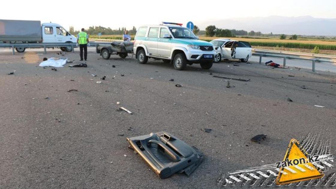 Водитель и пассажир погибли в аварии на трассе Алматы-Хоргос (фото)