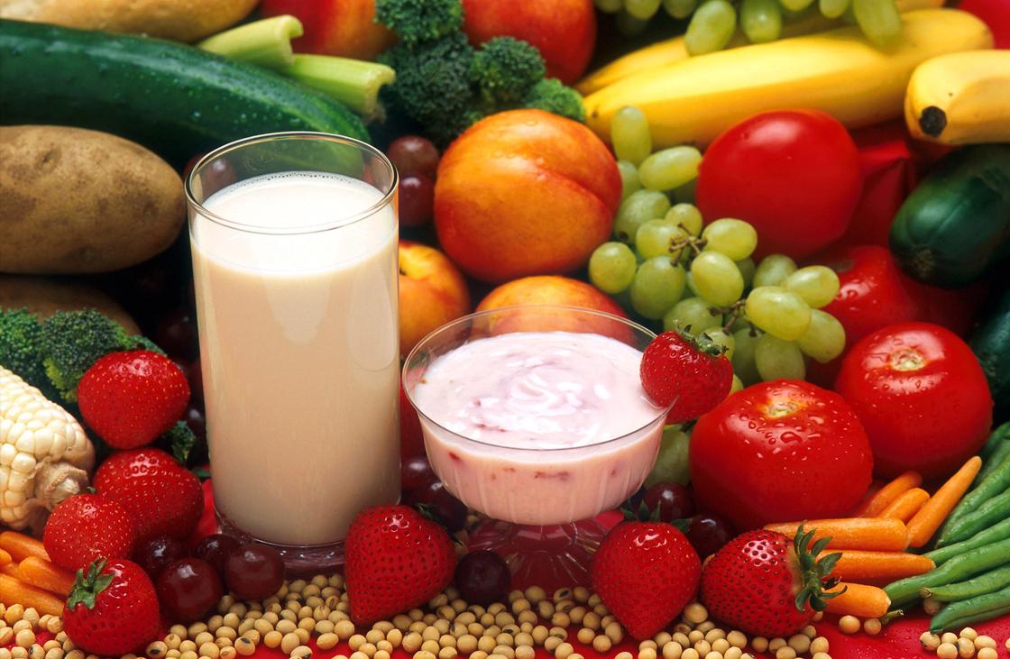 Овощи, фрукты, молочная продукция