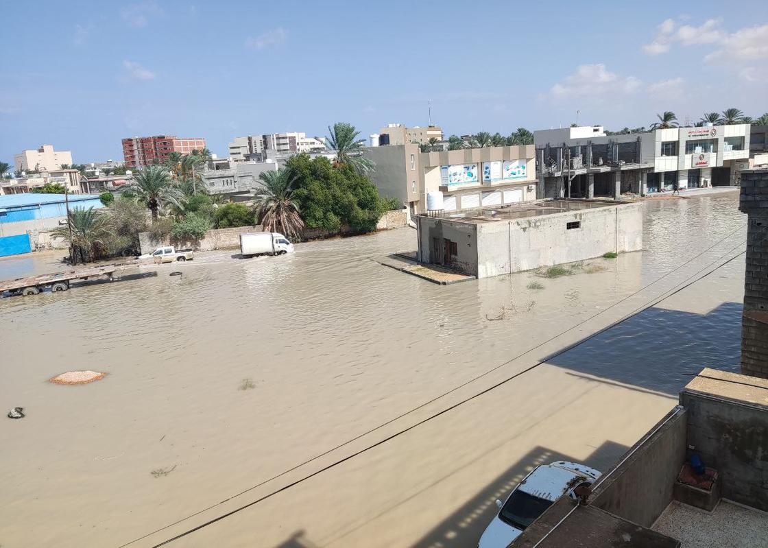 Город Мисрата после наводнения