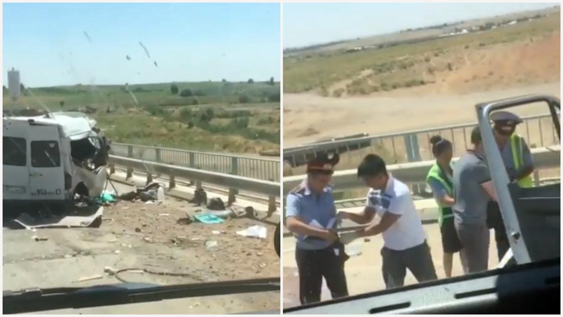 Пять человек погибли в ДТП в Туркестанской области (видео)
