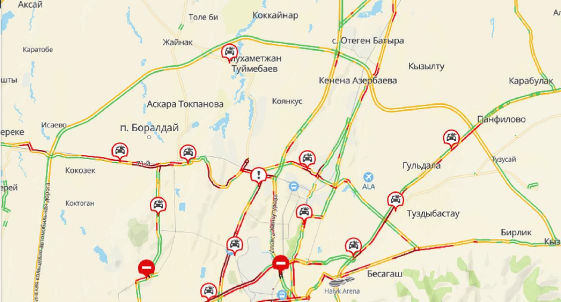 Пробки в Алматы 20 декабря 2024 года