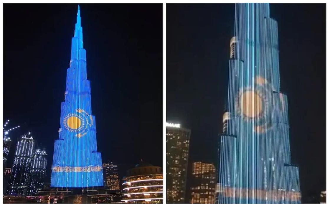 "Это бесплатная акция": МИД о том, как самое высокое здание в мире окрасился в цвета казахстанского флага