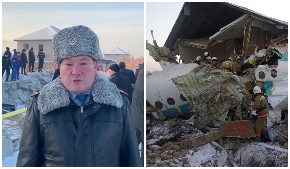 Замглавы талгарской полиции рассказал о крушении самолета с места ЧП