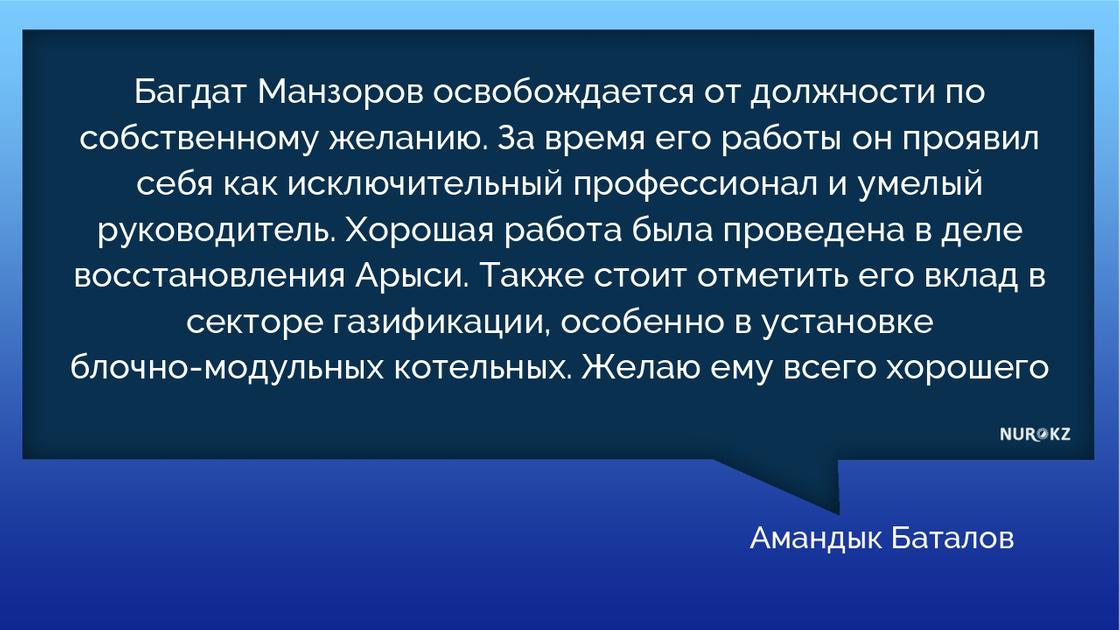 Багдат Манзоров покинул пост замакима Алматинской области