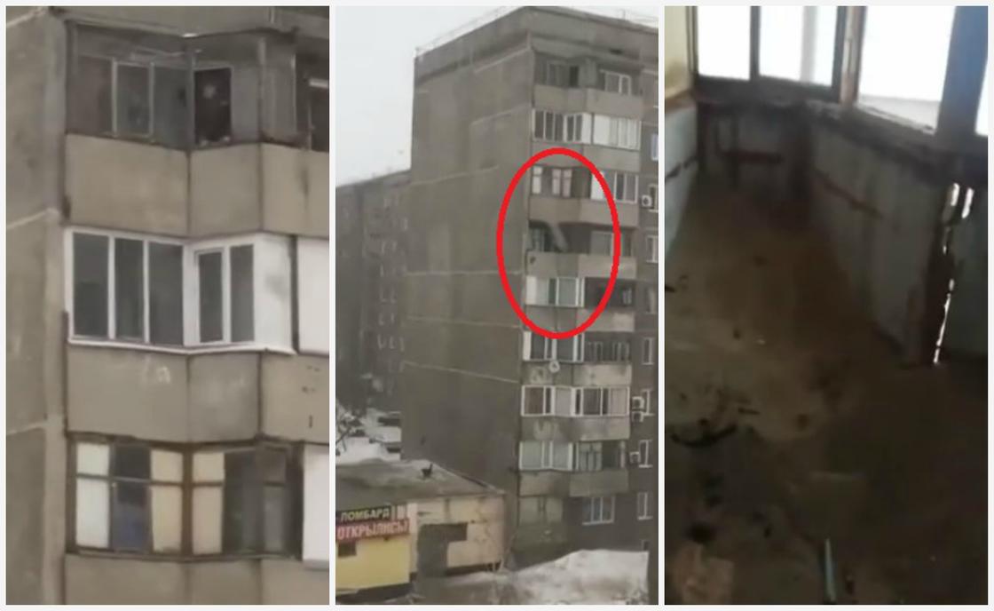 Рабочие выкидывали строительный мусор с 9 этажа в Павлодаре