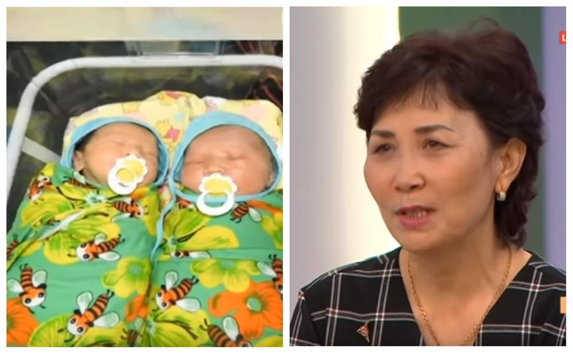 49-летняя алматинка родила близнецов