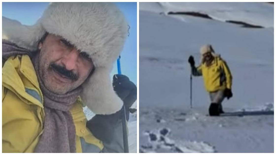Три года шедший из Японии в Казахстан путешественник попал в снежную бурю