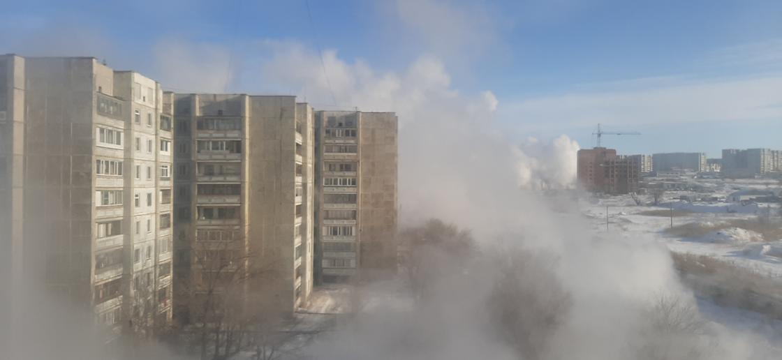 Страшный дым накрыл крупный район в Караганде (фото)