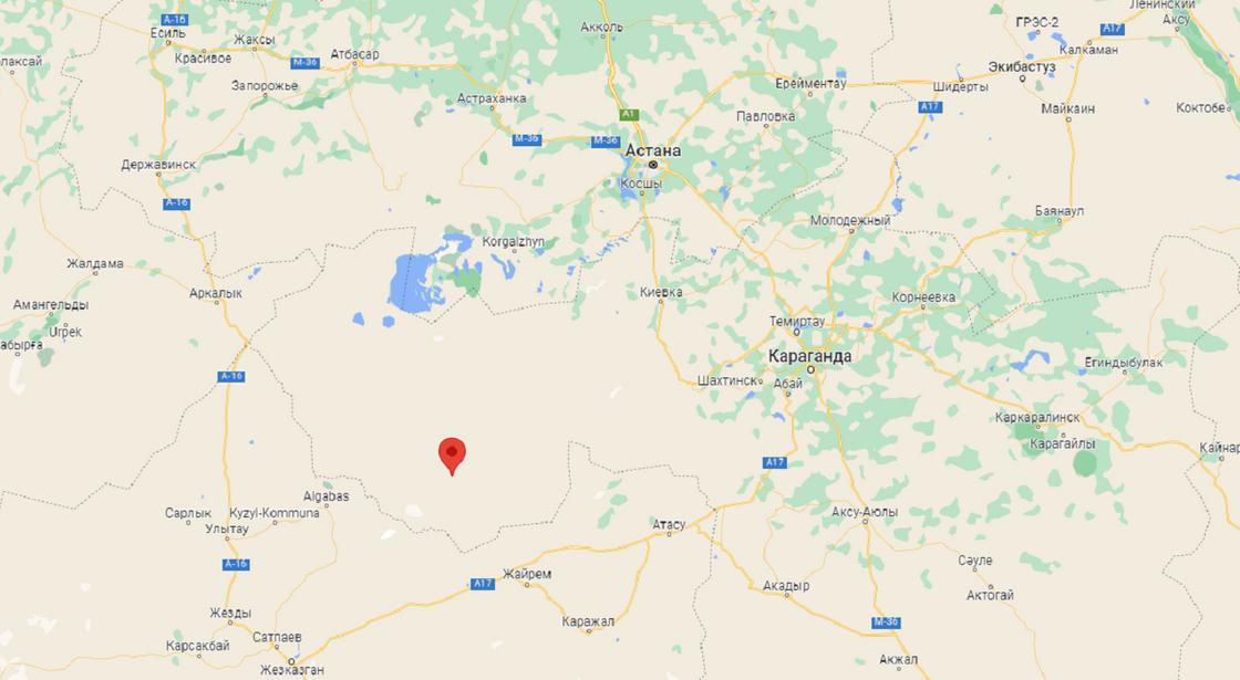 Село Ткенекты на карте Казахстана