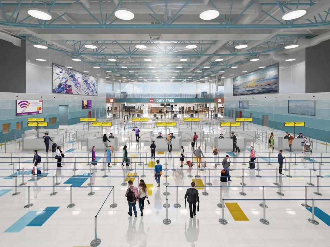 Концепт дизайна нового терминала аэропорта Алматы