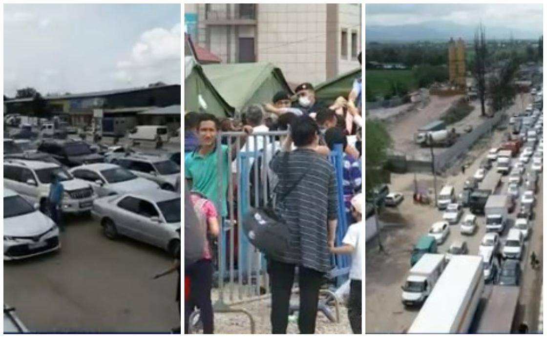 Тұрғындар Алматыға кіру үшін күн сайын ұзын-сонар кезекке тұруда (видео)