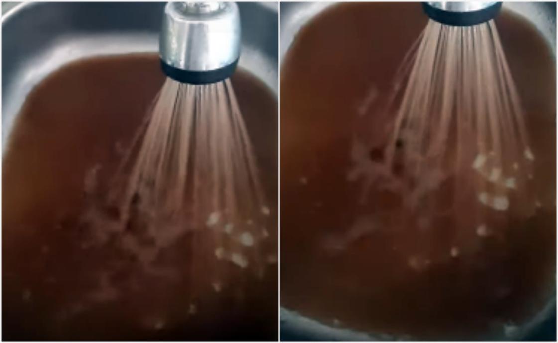 "Шоколадная" вода из крана ужаснула кызылординцев (видео)