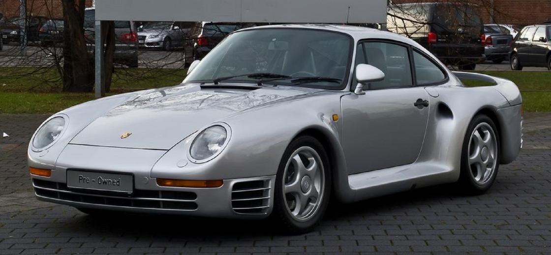 Серый Porsche 959