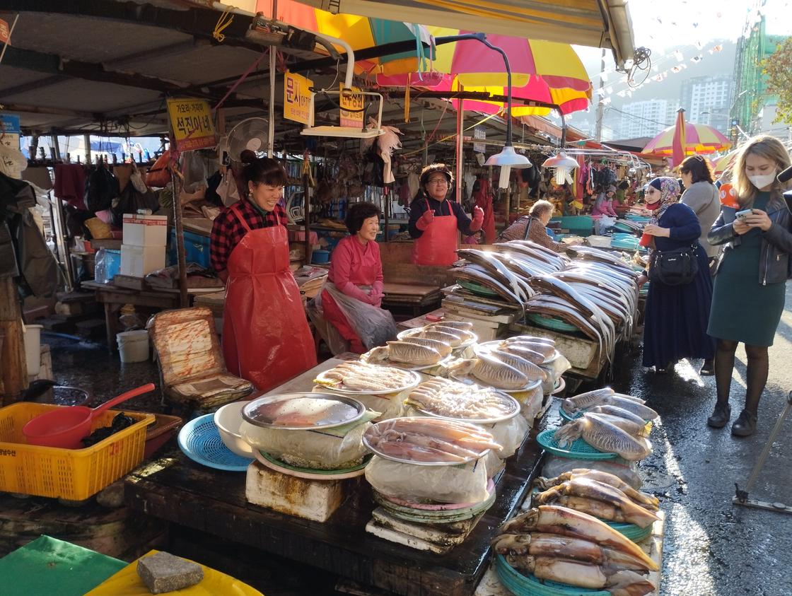 Рыбный рынок в Пусане
