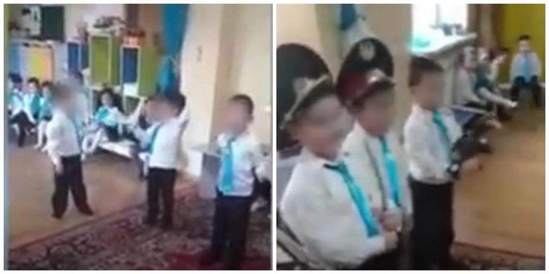 Видео с разгоняющими "митинг" детсадовцами снято в Алматинской области