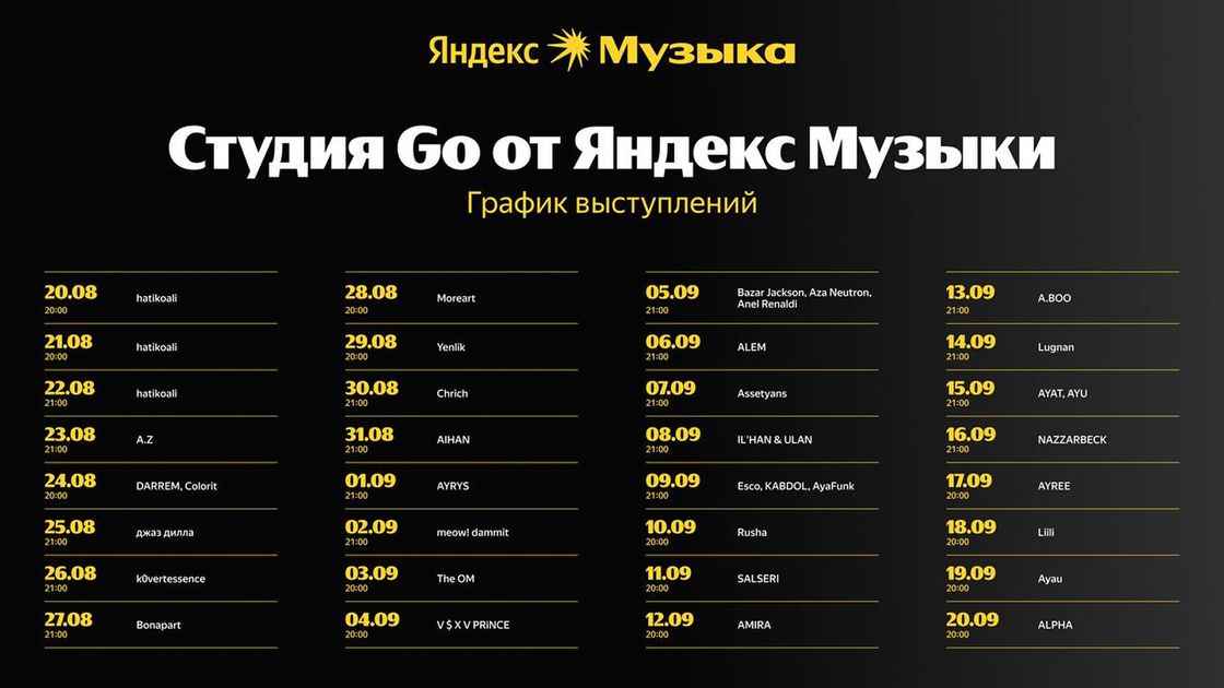 На Арбате в Алматы открылась "Студия Go" от Яндекс Музыки