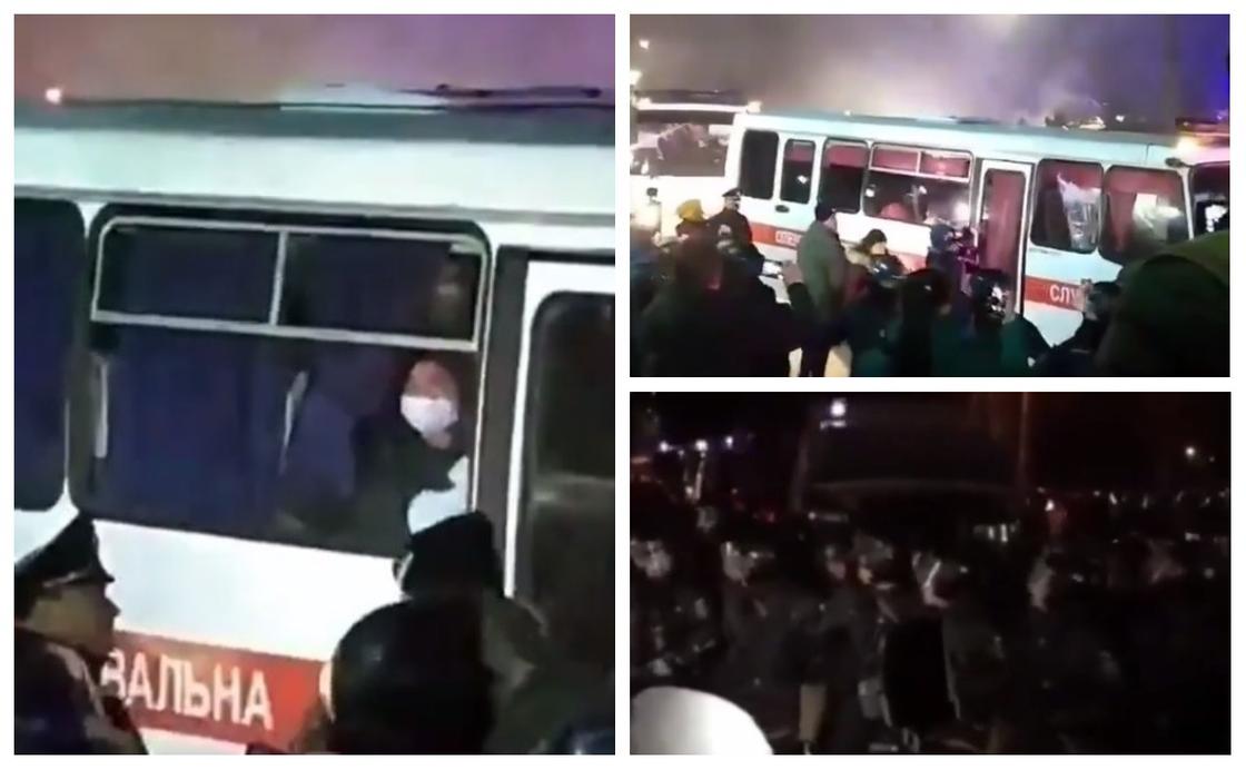 Украинада Қытайдан эвакуацияланғандар мінген автобусқа тас лақтырылды (видео)