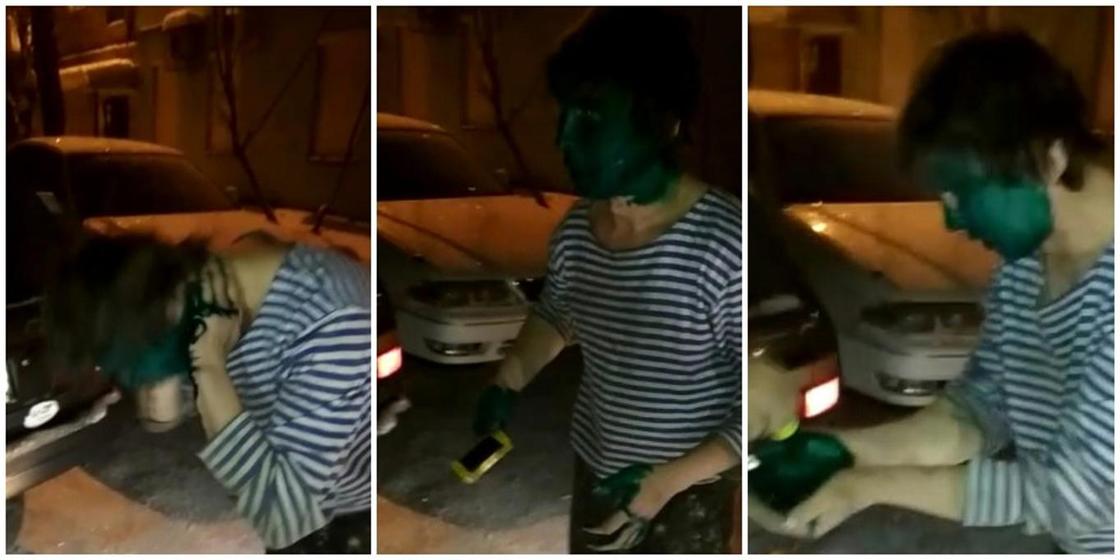 Таксист заставил пассажира умыться зеленкой за отказ оплатить проезд в СКО