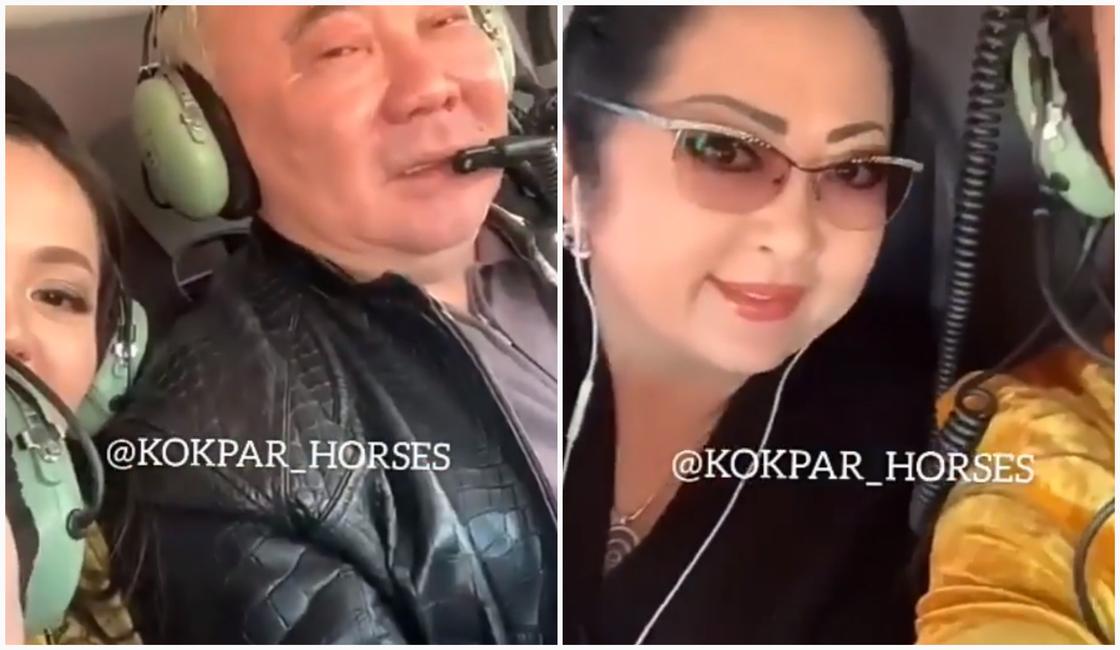 Болат Назарбаев и Макпал Жунусова замечены вместе на вертолете (видео)