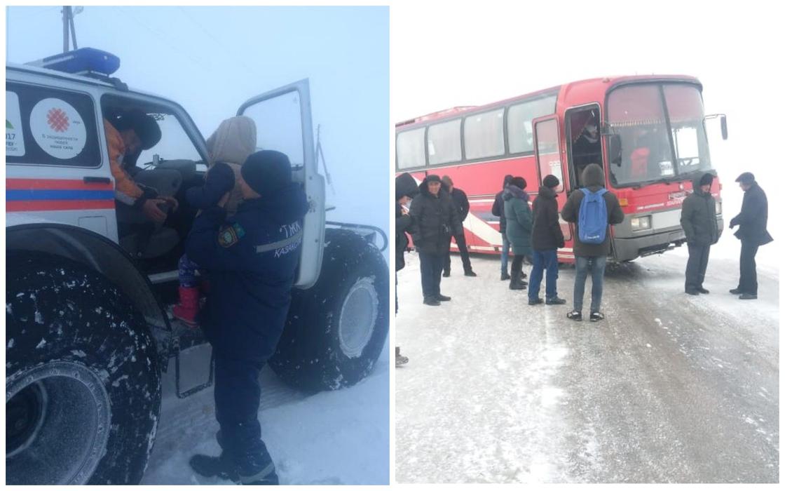 183 человека эвакуировали на казахстанских трассах за одни сутки (фото)
