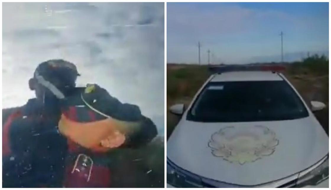 Заснувших в служебном авто полицейских уволили в Кызылорде (видео)